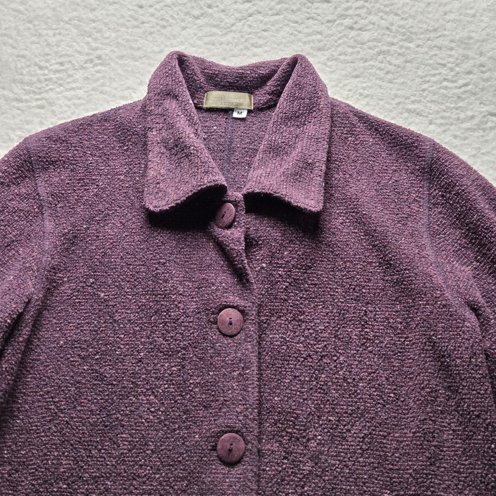 The Territory Ahead‎ Jacket Womens Medium Purple Wool Knit Button Pockets